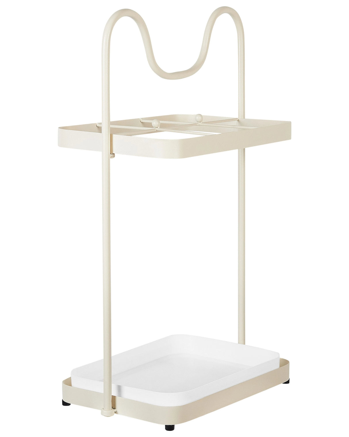 Umbrella Stand Metal Iron Living Room Hallway Beige Beliani