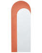 Wall Mirror Orange 55 x 140 cm Oval Shape Hanging Hallway Decoration Beliani