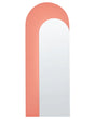 Wall Mirror Orange 55 x 140 cm Oval Shape Hanging Hallway Decoration Beliani
