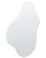 Wall Mirror Silver 46 x 76 cm Irregular Shape Hanging Hallway Decoration Beliani