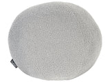 Decorative Ball Cushion Grey Faux Fur Boucle Wool Solid Pattern 30 x 30 cm Boho Dcor Accessories Bedroom Living Room Beliani