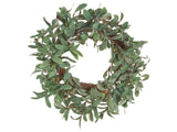Door Wreath Green Handmade Decorative Artificial Flower Round 65 cm Table Wall Dcor Traditional Rustic Style Beliani