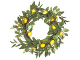 Door Wreath Green Handmade Decorative Artificial Flower Round 50 cm Table Wall Dcor Traditional Rustic Style Beliani