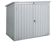 Garden Storage Shed Light Grey Galvanized Steel Waterproof Outdoor Storage for Garden Tools Equipment Beliani