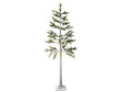 Artificial Christmas Tree White PE 180 cm Pre-Lit LED Lights Outdoor &amp; Indoor Snowed Scandinavian Style Beliani