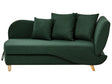 Right Hand Chaise Lounge in Green Fabric with Storage Box Container Modern Living Room Beliani