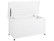 Garden Storage Box White Aluminium 123x60 cm Garden Furniture Storage Beliani