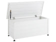 Garden Storage Box White Aluminium 113x50 cm Garden Furniture Storage Beliani