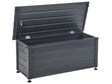 Garden Storage Box Dark Grey Aluminium 113x50 cm Garden Furniture Storage Beliani