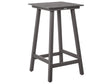 Garden Bar Table Dark Grey Synthetic Material 59 x 59 cm Industrial Traditional Outdoor Garden for Patio Beliani