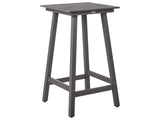 Garden Bar Table Dark Grey Synthetic Material 59 x 59 cm Industrial Traditional Outdoor Garden for Patio Beliani
