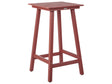 Garden Bar Table Red Synthetic Material 59 x 59 cm Industrial Traditional Outdoor Garden for Patio Beliani