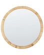 Wall Mirror Natural Rattan 80x80 cm Round Living Room Bedroom Home Accessories Handmade Beliani