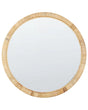 Wall Mirror Natural Rattan 80x80 cm Round Living Room Bedroom Home Accessories Handmade Beliani