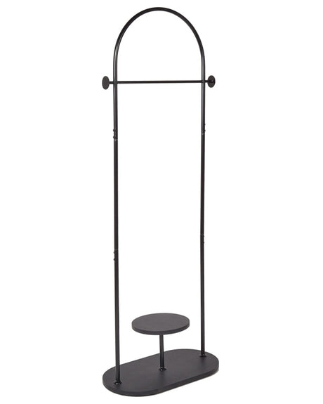 Clothes Rack Black Steel Metal 174 cm Freestanding Germant Rail Stand Modern Industrial Beliani