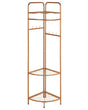 Clothes Rack Gold Steel Metal 160 cm Freestanding Germant Rail Stand with Shelves Glam Industrial Beliani
