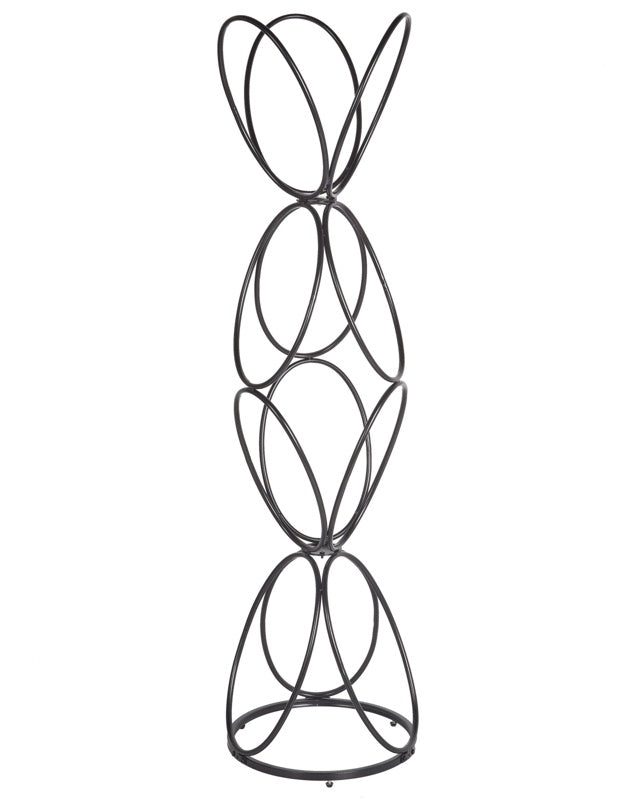 Coat Stand Black Metal 160 cm Freestanding Jacket Rack Industrial Modern Decorative Accent Piece Hallway Accessories Beliani