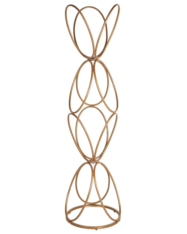 Coat Stand Gold Metal 160 cm Freestanding Jacket Rack Industrial Modern Decorative Accent Piece Hallway Accessories Beliani