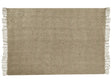 Blanket Taupe Cotton and Acrylic 150 x 200 cm Woven Bed Throw with Tassels Bed Spread Cover Beliani