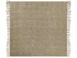 Blanket Taupe Cotton and Acrylic 220 x 240 cm Woven Bed Throw with Tassels Bed Spread Cover Beliani