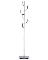 Coat Stand Black Metal 170 cm Freestanding Jacket Rack Industrial Modern Decorative Accent Piece Hallway Accessories Beliani