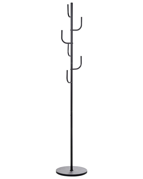 Coat Stand Black Metal 170 cm Freestanding Jacket Rack Industrial Modern Decorative Accent Piece Hallway Accessories Beliani