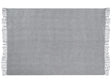 Blanket Grey Cotton and Acrylic 150 x 200 cm Woven Bed Throw with Tassels Bed Spread Cover Beliani