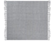 Blanket Grey Cotton and Acrylic 220 x 240 cm Woven Bed Throw with Tassels Bed Spread Cover Beliani