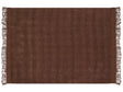 Blanket Brown Cotton and Acrylic 150 x 200 cm Woven Bed Throw with Tassels Bed Spread Cover Beliani