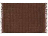 Blanket Brown Cotton and Acrylic 150 x 200 cm Woven Bed Throw with Tassels Bed Spread Cover Beliani