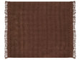Blanket Brown Cotton and Acrylic 200 x 220 cm Woven Bed Throw with Tassels Bed Spread Cover Beliani
