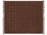 Blanket Brown Cotton and Acrylic 200 x 220 cm Woven Bed Throw with Tassels Bed Spread Cover Beliani