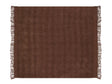 Blanket Brown Cotton and Acrylic 220 x 240 cm Woven Bed Throw with Tassels Bed Spread Cover Beliani