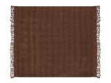 Blanket Brown Cotton and Acrylic 220 x 240 cm Woven Bed Throw with Tassels Bed Spread Cover Beliani
