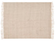 Blanket Light Beige Cotton and Acrylic 150 x 200 cm Woven Bed Throw with Tassels Bed Spread Cover Beliani