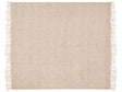 Blanket Light Beige Cotton and Acrylic 220 x 240 cm Woven Bed Throw with Tassels Bed Spread Cover Beliani
