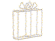 LED Decoration White Acrylic 22 x 6 x 25 cm Indoor Outdoor Christmas Gifts Present Seasonal Accessory Home Dcor with Lights Beliani