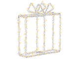 LED Decoration White Acrylic 22 x 6 x 25 cm Indoor Outdoor Christmas Gifts Present Seasonal Accessory Home Dcor with Lights Beliani