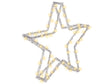 Garden LED Decoration White Acrylic 32 x 6 x 31 cm Indoor Outdoor Christmas Star Seasonal Accessory Home Dcor with Lights Beliani