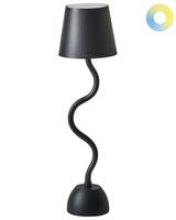 Table Lamp Black Iron Aluminium Indoor Outdoor Modern with Touch Switch USB Cable Charging Wireless Beliani