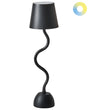 Table Lamp Black Iron Aluminium Indoor Outdoor Modern with Touch Switch USB Cable Charging Wireless Beliani