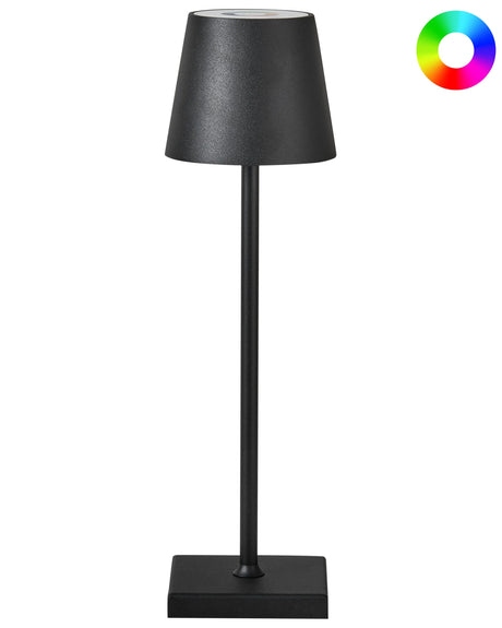 Table Lamp Black Iron Aluminium Indoor Outdoor Modern Beliani