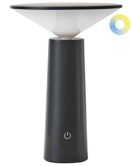 Table Lamp Black Iron Indoor Outdoor Minimalist Beliani