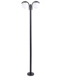 2 Light Lamp Post Black Path Lamp Aluminium Synthetic Shade Outdoor Garden Lighting Modern Design Beliani