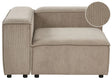 Right Hand Corner Section Light Brown Cord 1-Seat Sofa Module Modern Single-Seat Black Legs Living Room Beliani