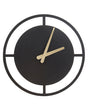 Wall Clock Black Steel Metal ⌀ 40 cm Modern Minimalistic Design without Numbers Living Room Decor Beliani