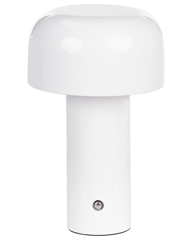 Table Lamp White Iron Indoor Outdoor Modern Beliani