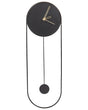 Wall Clock Black Steel Metal 20 x 62 cm Modern Minimalistic Decorative Pendulum Design without Numbers Living Room Decor Beliani