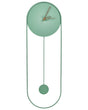 Wall Clock Light Green Steel Metal 20 x 62 cm Modern Minimalistic Decorative Pendulum Design without Numbers Living Room Decor Beliani