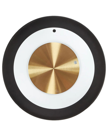 Wall Clock Black and White Steel Metal  30 cm Modern Minimalistic Design without Numbers Living Room Decor Beliani